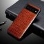 Чехол из искусственной крокодиловой кожи для Google Pixel 6 (коричневый)