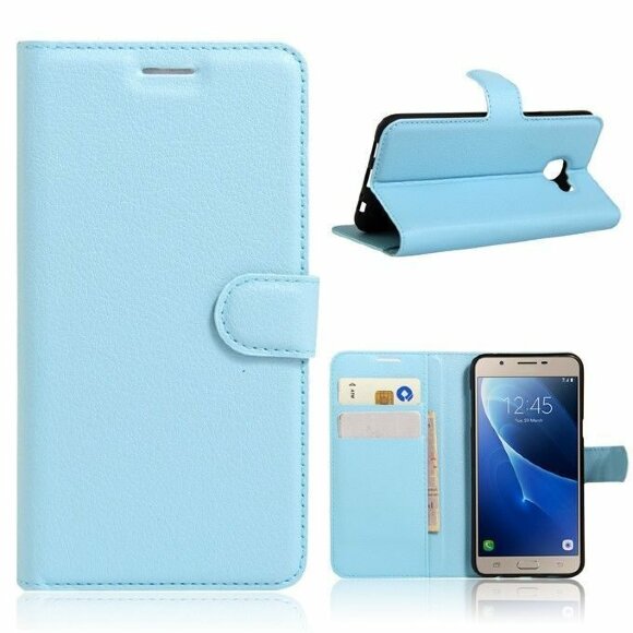 Чехол с визитницей для Samsung Galaxy C5 (голубой)