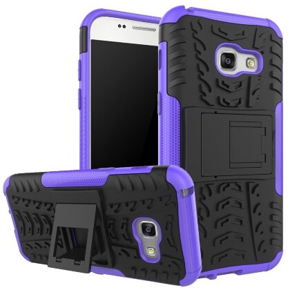Чехол Hybrid Armor для Samsung Galaxy A3 (2017) SM-A320F (черный + фиолетовый)