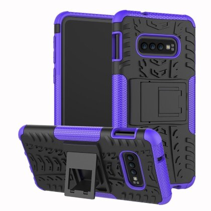 Чехол Hybrid Armor для Samsung Galaxy S10e (черный + фиолетовый)