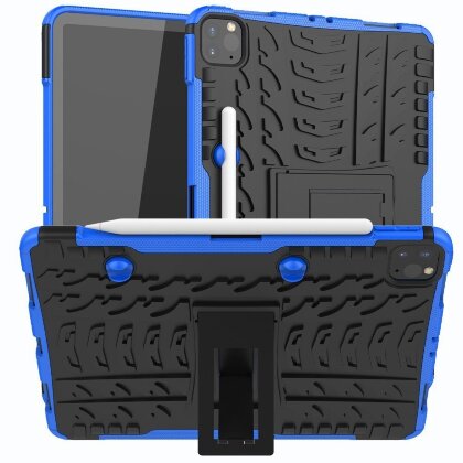Чехол Hybrid Armor для iPad Pro 11 (2022, 2021, 2020) (черный + голубой)