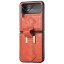 Кожаный чехол для Samsung Galaxy Z Flip 3 (оранжевый)