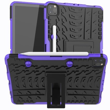 Чехол Hybrid Armor для iPad Pro 11 (2022, 2021, 2020) (черный + фиолетовый)