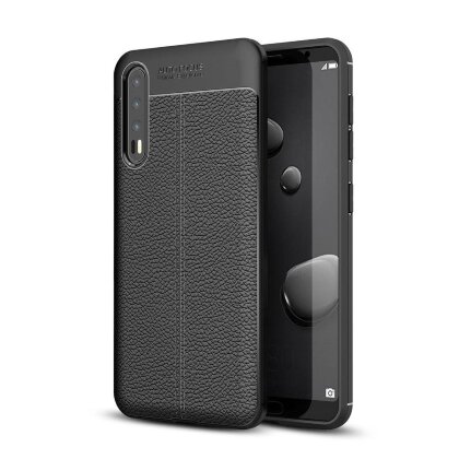 Чехол-накладка Litchi Grain для Huawei P20 Pro / P20 Plus (черный)
