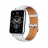 Кожаный ремешок для Huawei Watch Fit 2 (белый)