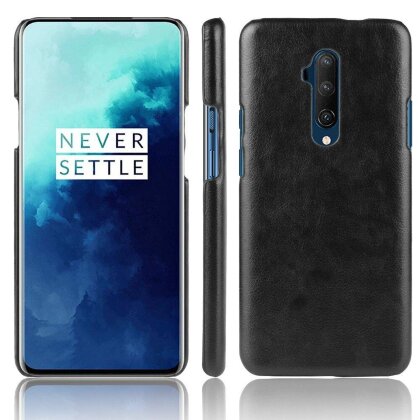 Кожаная накладка-чехол для OnePlus 7T Pro (черный)