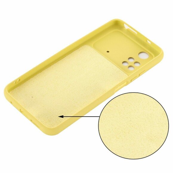 Силиконовый чехол Mobile Shell для Xiaomi Poco M4 Pro 4G (желтый)