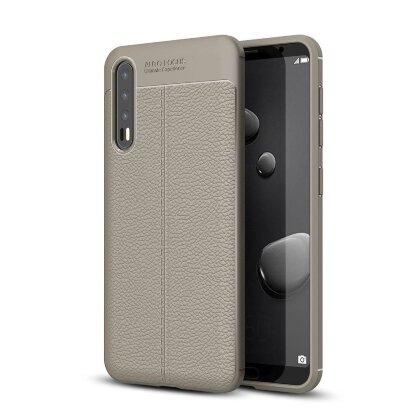 Чехол-накладка Litchi Grain для Huawei P20 Pro / P20 Plus (серый)
