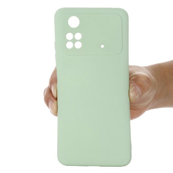 Силиконовый чехол Mobile Shell для Xiaomi Poco M4 Pro 4G (зеленый)