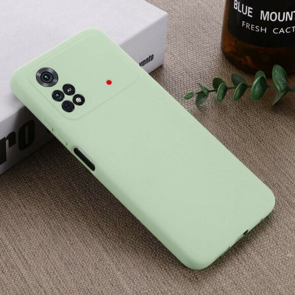 Силиконовый чехол Mobile Shell для Xiaomi Poco M4 Pro 4G (зеленый)