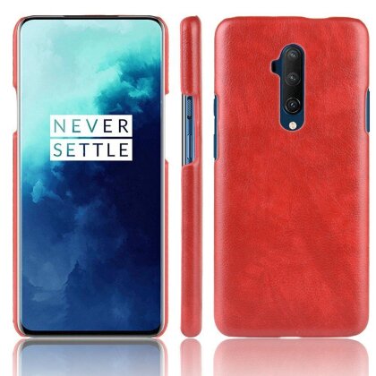 Кожаная накладка-чехол для OnePlus 7T Pro (красный)