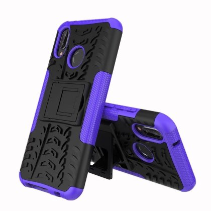 Чехол Hybrid Armor для Huawei P20 Lite / Nova 3e (черный + фиолетовый)