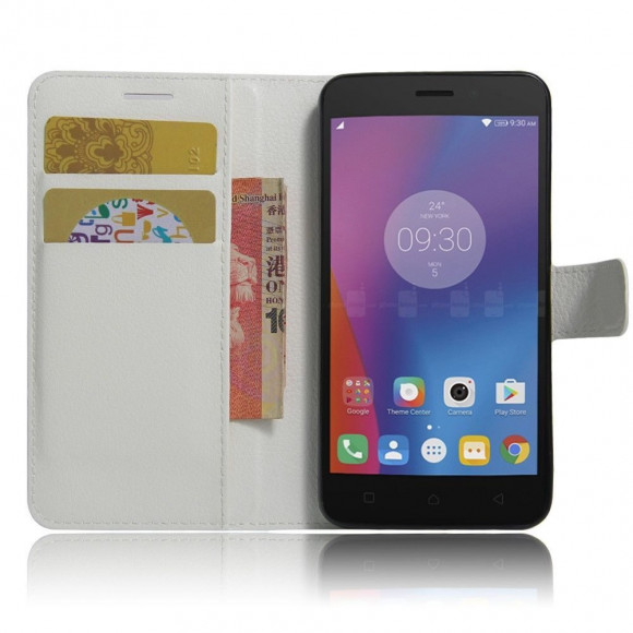 Чехол с визитницей для Lenovo K6 Note (белый) Чехол с визитницей для Lenovo K6 Note (белый)
