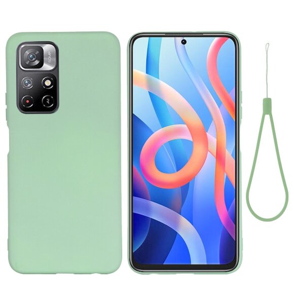 Силиконовый чехол Mobile Shell для Xiaomi Poco M4 Pro 5G (зеленый)