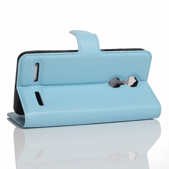 Чехол с визитницей для Lenovo K6 Note (голубой) Чехол с визитницей для Lenovo K6 Note (голубой)