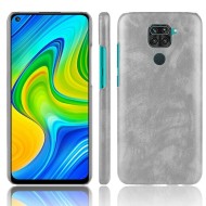 Кожаная накладка-чехол для Xiaomi Redmi Note 9 (серый)