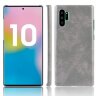 Кожаная накладка-чехол для Samsung Galaxy Note 10+ (Plus) (серый)