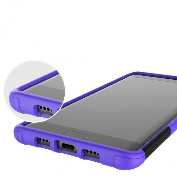 Чехол Hybrid Armor для Xiaomi Mi Note 2 (черный + фиолетовый)