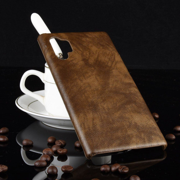 Кожаная накладка-чехол для Samsung Galaxy Note 10+ (Plus) (коричневый) Кожаная накладка-чехол для Samsung Galaxy Note 10+ (Plus) (коричневый)