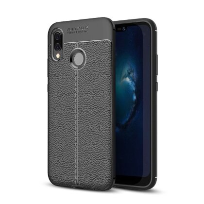 Чехол-накладка Litchi Grain для Huawei P20 Lite / nova 3e (черный)