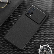 Чехол с тканевой текстурой для Xiaomi POCO M4 PRO 4G (черный)