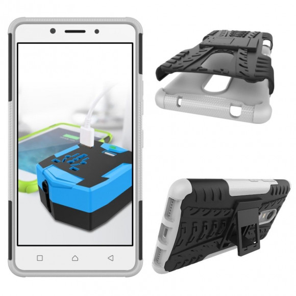 Чехол Hybrid Armor для Lenovo K6 Note (черный + белый)