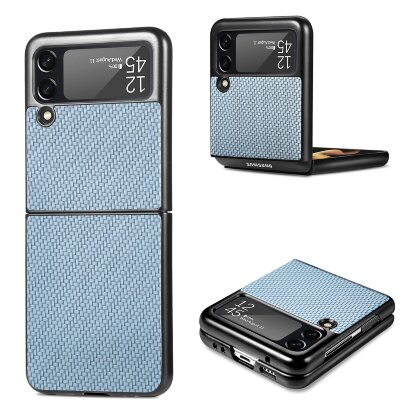 Чехол Carbon Design для Samsung Galaxy Z Flip 3 (голубой)