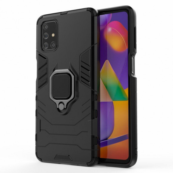 Чехол Armor Ring Holder для Samsung Galaxy M31s (черный) Чехол Armor Ring Holder для Samsung Galaxy M31s (черный)