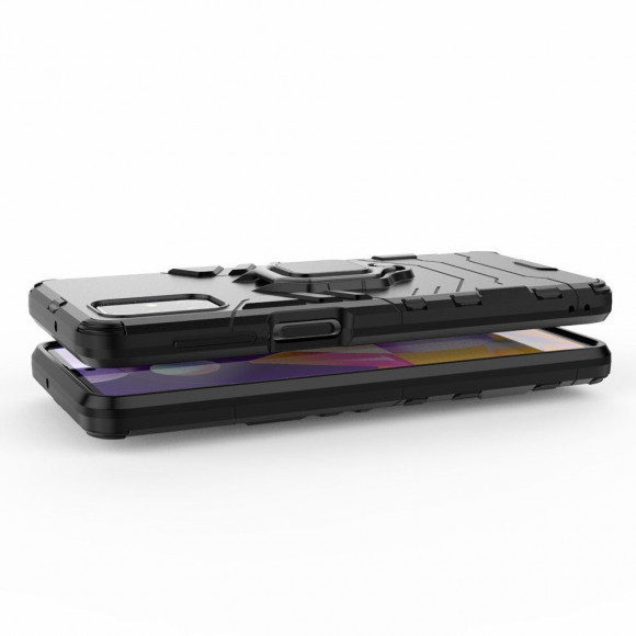 Чехол Armor Ring Holder для Samsung Galaxy M31s (черный) Чехол Armor Ring Holder для Samsung Galaxy M31s (черный)