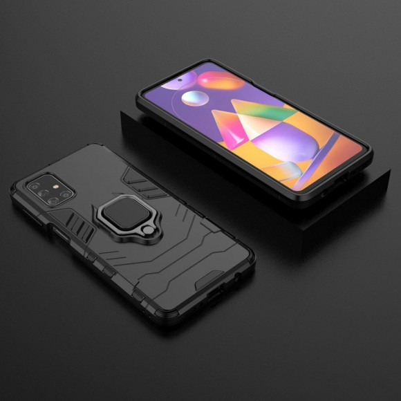 Чехол Armor Ring Holder для Samsung Galaxy M31s (черный) Чехол Armor Ring Holder для Samsung Galaxy M31s (черный)