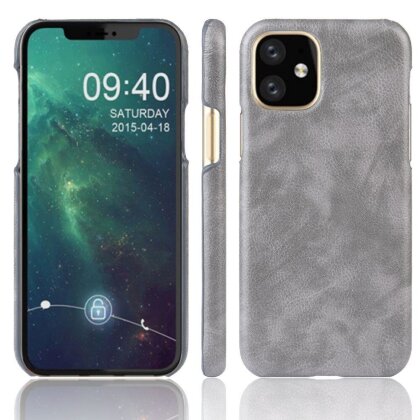 Кожаная накладка-чехол для iPhone 11 Pro (серый)