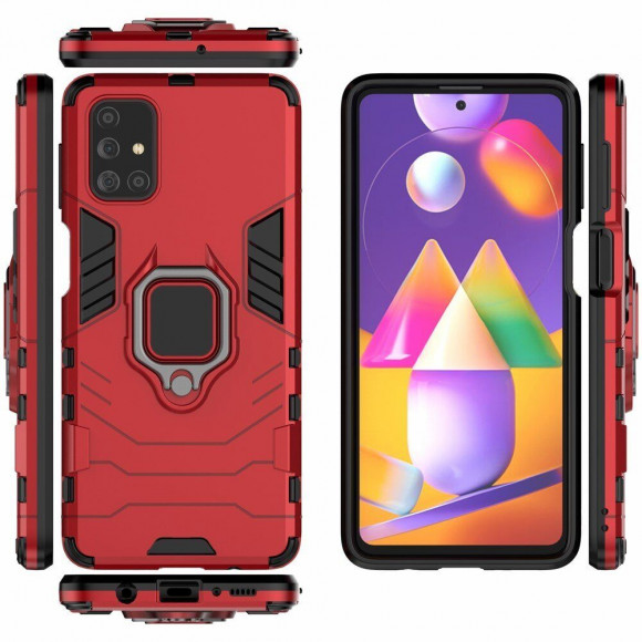 Чехол Armor Ring Holder для Samsung Galaxy M31s (красный) Чехол Armor Ring Holder для Samsung Galaxy M31s (красный)