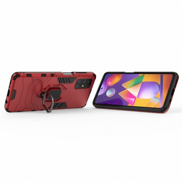 Чехол Armor Ring Holder для Samsung Galaxy M31s (красный) Чехол Armor Ring Holder для Samsung Galaxy M31s (красный)