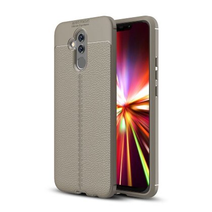 Чехол-накладка Litchi Grain для Huawei Mate 20 Lite (серый)
