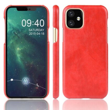 Кожаная накладка-чехол для iPhone 11 Pro (красный)