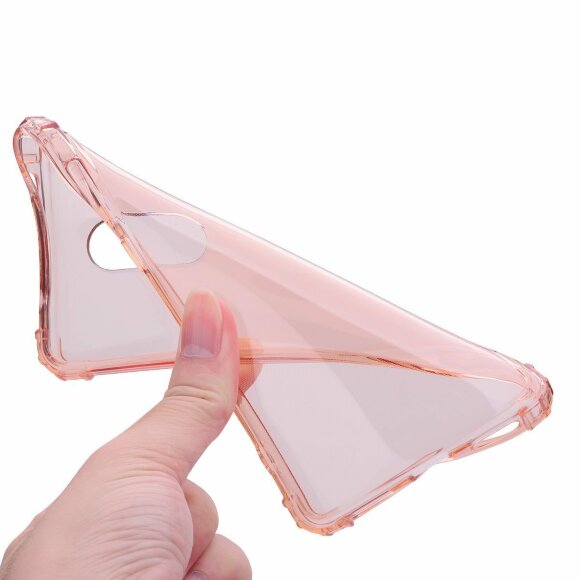 Силиконовый чехол с усиленными бортиками для Xiaomi Redmi Note 4X (розовый)