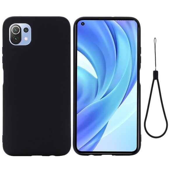 Силиконовый чехол Mobile Shell для Xiaomi Mi 11 Lite / Xiaomi Mi 11 Lite 5G (черный)