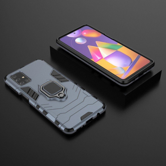 Чехол Armor Ring Holder для Samsung Galaxy M31s (темно-синий) Чехол Armor Ring Holder для Samsung Galaxy M31s (темно-синий)