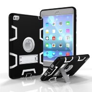 Гибридный TPU чехол для Apple iPad Mini (2019) / iPad Mini 4 (черный + серый) Гибридный TPU чехол для Apple iPad Mini (2019) / iPad Mini 4 (черный + серый)