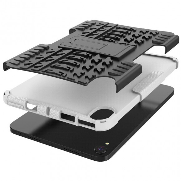 Чехол Hybrid Armor для Apple iPad mini 6 (черный + белый) Чехол Hybrid Armor для Apple iPad mini 6 (черный + белый)