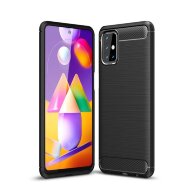 Чехол-накладка Carbon Fibre для Samsung Galaxy M31s (черный) Чехол-накладка Carbon Fibre для Samsung Galaxy M31s (черный)