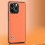 Чехол из искусственной кожи для iPhone 14 Pro Max (оранжевый)