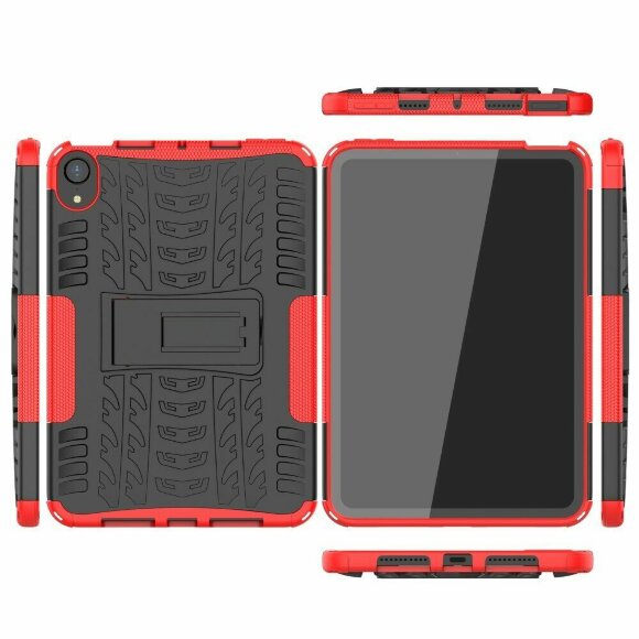 Чехол Hybrid Armor для Apple iPad mini 6 (черный + красный) Чехол Hybrid Armor для Apple iPad mini 6 (черный + красный)