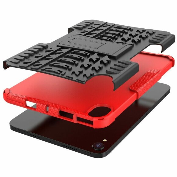 Чехол Hybrid Armor для Apple iPad mini 6 (черный + красный) Чехол Hybrid Armor для Apple iPad mini 6 (черный + красный)
