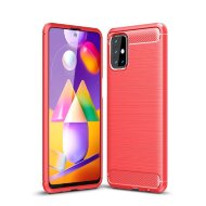 Чехол-накладка Carbon Fibre для Samsung Galaxy M31s (красный) Чехол-накладка Carbon Fibre для Samsung Galaxy M31s (красный)