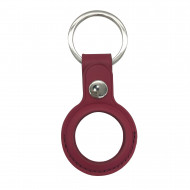 Брелок из экокожи для AirTag (малиновый)