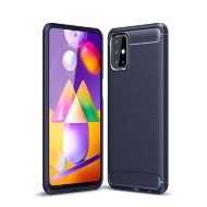 Чехол-накладка Carbon Fibre для Samsung Galaxy M31s (темно-синий) Чехол-накладка Carbon Fibre для Samsung Galaxy M31s (темно-синий)