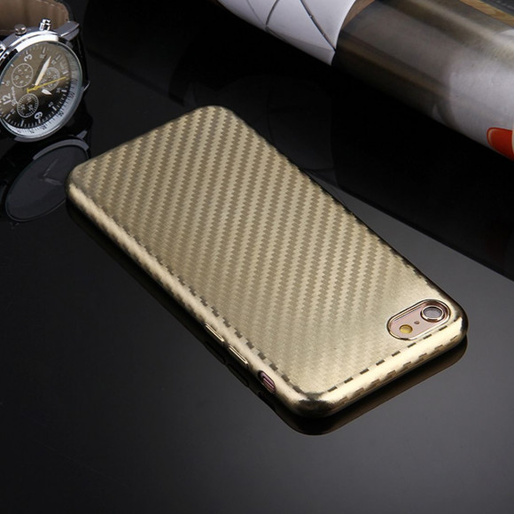 Чехол-накладка Artistic Carbon для iPhone 6 Plus / 6S Plus (золотой) Чехол-накладка Artistic Carbon для iPhone 6 Plus / 6S Plus (золотой)