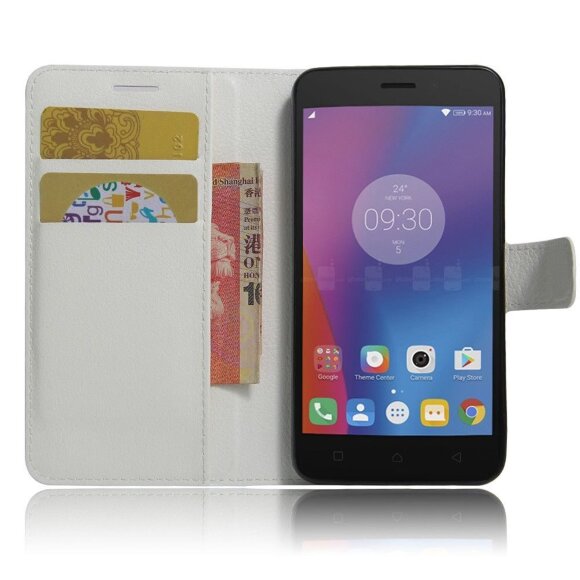Чехол с визитницей для Lenovo K6 Power (белый) Чехол с визитницей для Lenovo K6 Power (белый)