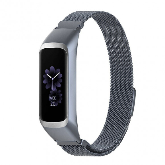 Браслет Миланская петля для Samsung Galaxy Fit 2 SM-R220 (серый)